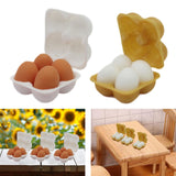 Maxbell Dollhouse Miniature Egg Tray 1:12 Landscape Doll House Decor Egg Storage Box White