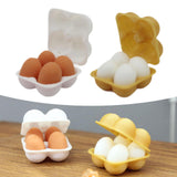Maxbell Dollhouse Miniature Egg Tray 1:12 Landscape Doll House Decor Egg Storage Box White