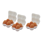 Maxbell Dollhouse Miniature Egg Tray 1:12 Landscape Doll House Decor Egg Storage Box White