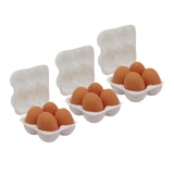 Maxbell Dollhouse Miniature Egg Tray 1:12 Landscape Doll House Decor Egg Storage Box White