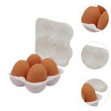 Maxbell Dollhouse Miniature Egg Tray 1:12 Landscape Doll House Decor Egg Storage Box White