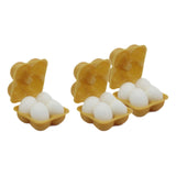 Maxbell Dollhouse Miniature Egg Tray 1:12 Landscape Doll House Decor Egg Storage Box Yellow