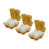 Maxbell Dollhouse Miniature Egg Tray 1:12 Landscape Doll House Decor Egg Storage Box Yellow