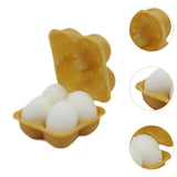 Maxbell Dollhouse Miniature Egg Tray 1:12 Landscape Doll House Decor Egg Storage Box Yellow