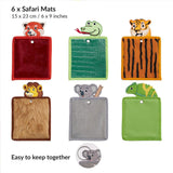 Maxbell 6 Pieces Sensory Mats Animal Sensory Pads for Boys Girls Preschool Classroom