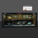 Maxbell 1/64 Car Scene Model Parking Scenery for Action Figures Diecast Car Ornament