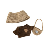 Maxbell Plush Doll Clothes Suit Cute Crochet for DIY Crafts Present Photo Props