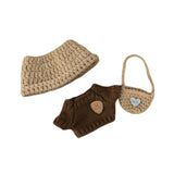 Maxbell Plush Doll Clothes Suit Cute Crochet for DIY Crafts Present Photo Props
