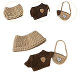 Maxbell Plush Doll Clothes Suit Cute Crochet for DIY Crafts Present Photo Props