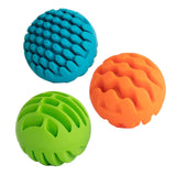 Maxbell 3 Pieces Silicone Sensory Balls Set Lightweight Portable Sensory Exploration