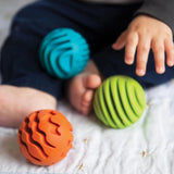 Maxbell 3 Pieces Silicone Sensory Balls Set Lightweight Portable Sensory Exploration