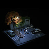Maxbell 1:64 Model Car Parking Scene DIY Parking Scenery for Mini Car Action Figures