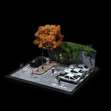 Maxbell 1:64 Model Car Parking Scene DIY Parking Scenery for Mini Car Action Figures