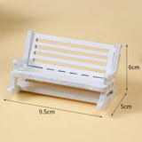 Maxbell 3 Pieces Miniature Dollhouse Chairs Pretend Play Micro Landscape Accessories