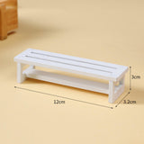 Maxbell 3 Pieces Miniature Dollhouse Chairs Pretend Play Micro Landscape Accessories