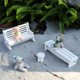Maxbell 3 Pieces Miniature Dollhouse Chairs Pretend Play Micro Landscape Accessories