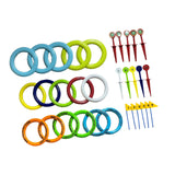 Maxbell Kids Rings Toss Game Kids Activities Throwing Rings for Indoor Outdoor Beach Blue Green Rings