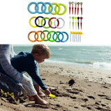 Maxbell Kids Rings Toss Game Kids Activities Throwing Rings for Indoor Outdoor Beach Blue Green Rings