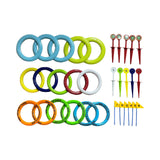 Maxbell Kids Rings Toss Game Kids Activities Throwing Rings for Indoor Outdoor Beach Blue Green Rings