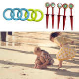 Maxbell Kids Rings Toss Game Kids Activities Throwing Rings for Indoor Outdoor Beach Blue Green Rings