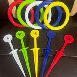 Maxbell Kids Rings Toss Game Kids Activities Throwing Rings for Indoor Outdoor Beach Multi Color Rings