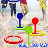 Maxbell Kids Rings Toss Game Kids Activities Throwing Rings for Indoor Outdoor Beach Multi Color Rings
