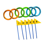 Maxbell Kids Rings Toss Game Kids Activities Throwing Rings for Indoor Outdoor Beach OrangeBlueGreenRings