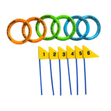 Maxbell Kids Rings Toss Game Kids Activities Throwing Rings for Indoor Outdoor Beach OrangeBlueGreenRings