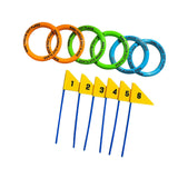 Maxbell Kids Rings Toss Game Kids Activities Throwing Rings for Indoor Outdoor Beach OrangeBlueGreenRings