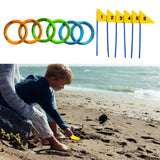 Maxbell Kids Rings Toss Game Kids Activities Throwing Rings for Indoor Outdoor Beach OrangeBlueGreenRings