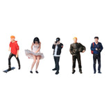 Maxbell 1/64 Diorama Stylish Figure People Model for DIY Project Dollhouse Accessory Skateboard Man