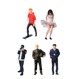 Maxbell 1/64 Diorama Stylish Figure People Model for DIY Project Dollhouse Accessory Skateboard Man