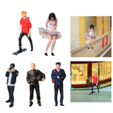 Maxbell 1/64 Diorama Stylish Figure People Model for DIY Project Dollhouse Accessory Skateboard Man