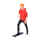 Maxbell 1/64 Diorama Stylish Figure People Model for DIY Project Dollhouse Accessory Skateboard Man