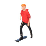 Maxbell 1/64 Diorama Stylish Figure People Model for DIY Project Dollhouse Accessory Skateboard Man