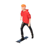 Maxbell 1/64 Diorama Stylish Figure People Model for DIY Project Dollhouse Accessory Skateboard Man
