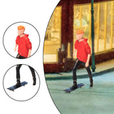 Maxbell 1/64 Diorama Stylish Figure People Model for DIY Project Dollhouse Accessory Skateboard Man