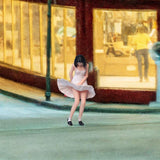 Maxbell 1/64 Diorama Stylish Figure People Model for DIY Project Dollhouse Accessory White Dress Women