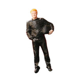 Maxbell 1/64 Diorama Stylish Figure People Model for DIY Project Dollhouse Accessory Black Color Racer Man