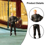 Maxbell 1/64 Diorama Stylish Figure People Model for DIY Project Dollhouse Accessory Black Color Racer Man