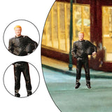 Maxbell 1/64 Diorama Stylish Figure People Model for DIY Project Dollhouse Accessory Black Color Racer Man