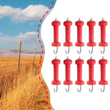 Maxbell 10Pcs Electric Fence Spring Gate Handle Insulators for Farmer Farm Husbandry