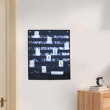 Maxbell Pocket Chart Oxford Cloth Wall Mount for Teaching Supplies Homeschool Office