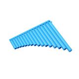 Maxbell 16 Pipe Pan Flute Educational C Key for Performance Musical Gift Music Lover Blue