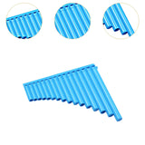 Maxbell 16 Pipe Pan Flute Educational C Key for Performance Musical Gift Music Lover Blue