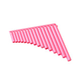 Maxbell 16 Pipe Pan Flute Educational C Key for Performance Musical Gift Music Lover Pink