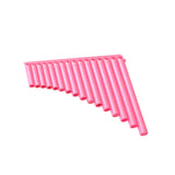 Maxbell 16 Pipe Pan Flute Educational C Key for Performance Musical Gift Music Lover Pink