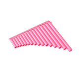 Maxbell 16 Pipe Pan Flute Educational C Key for Performance Musical Gift Music Lover Pink