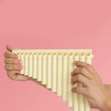 Maxbell 16 Pipe Pan Flute Educational C Key for Performance Musical Gift Music Lover Pink