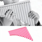 Maxbell 16 Pipe Pan Flute Educational C Key for Performance Musical Gift Music Lover Pink